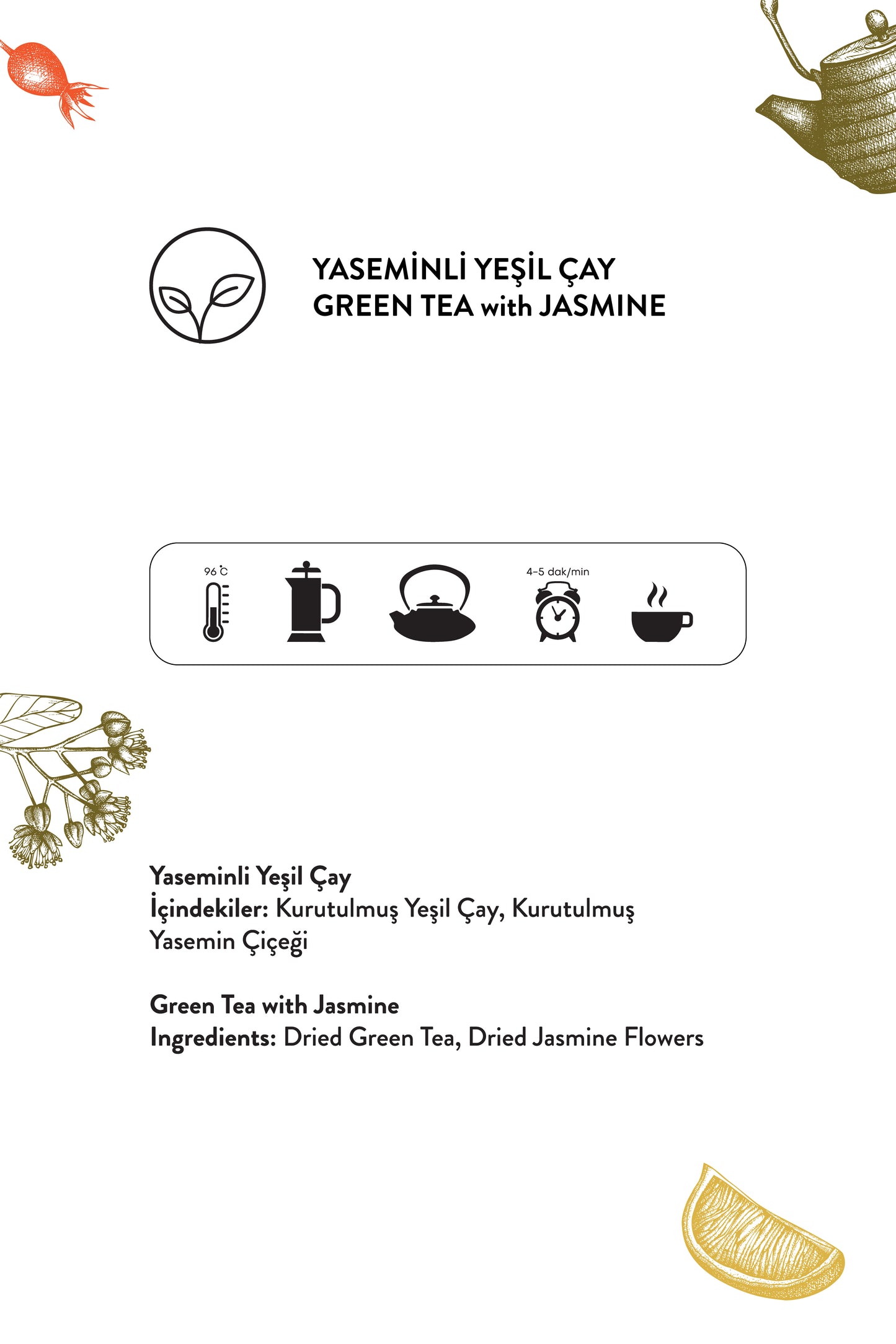 Yaseminli Yeşil Çay (100 g)