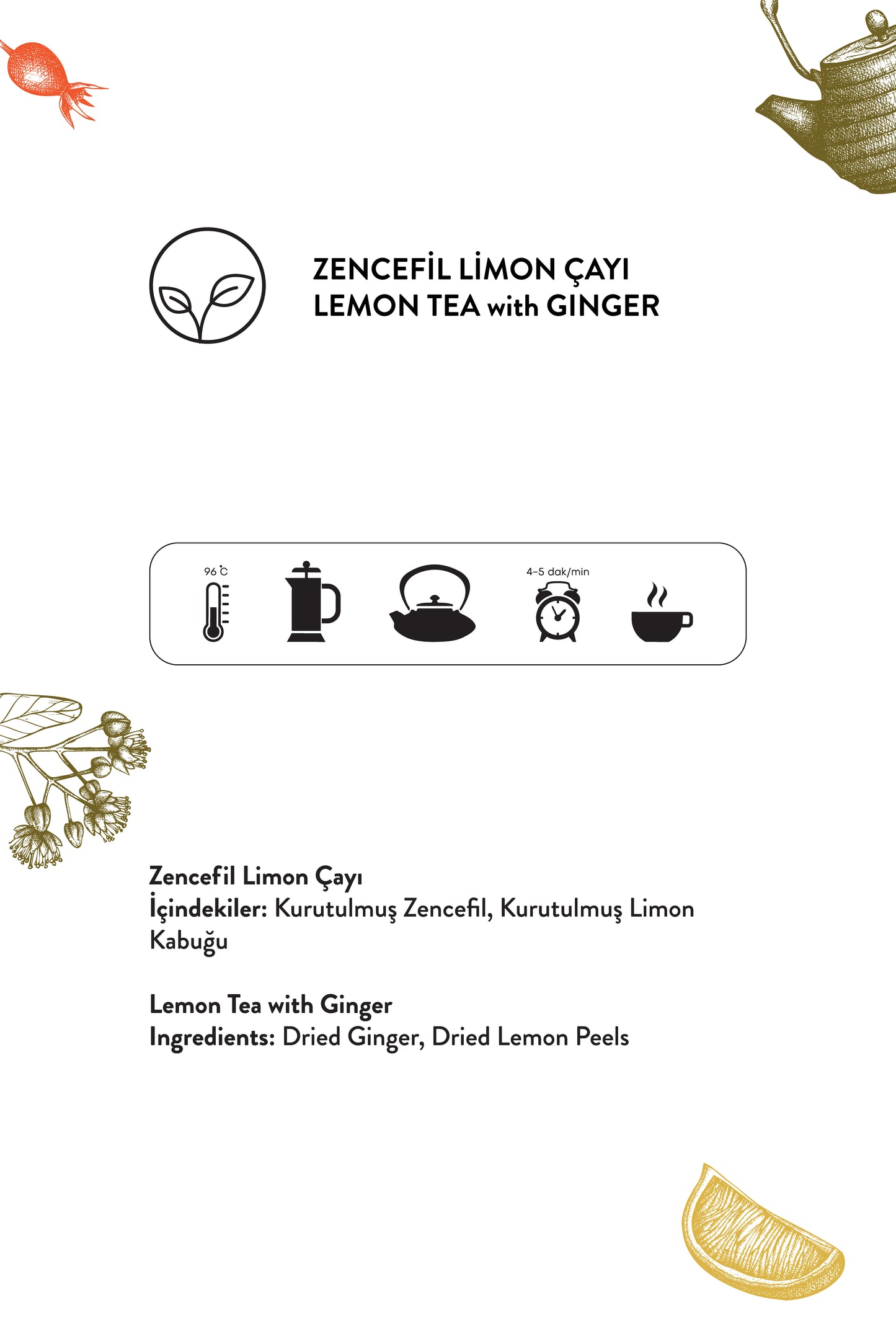 Zencefilli Limon Çayı (125 g)