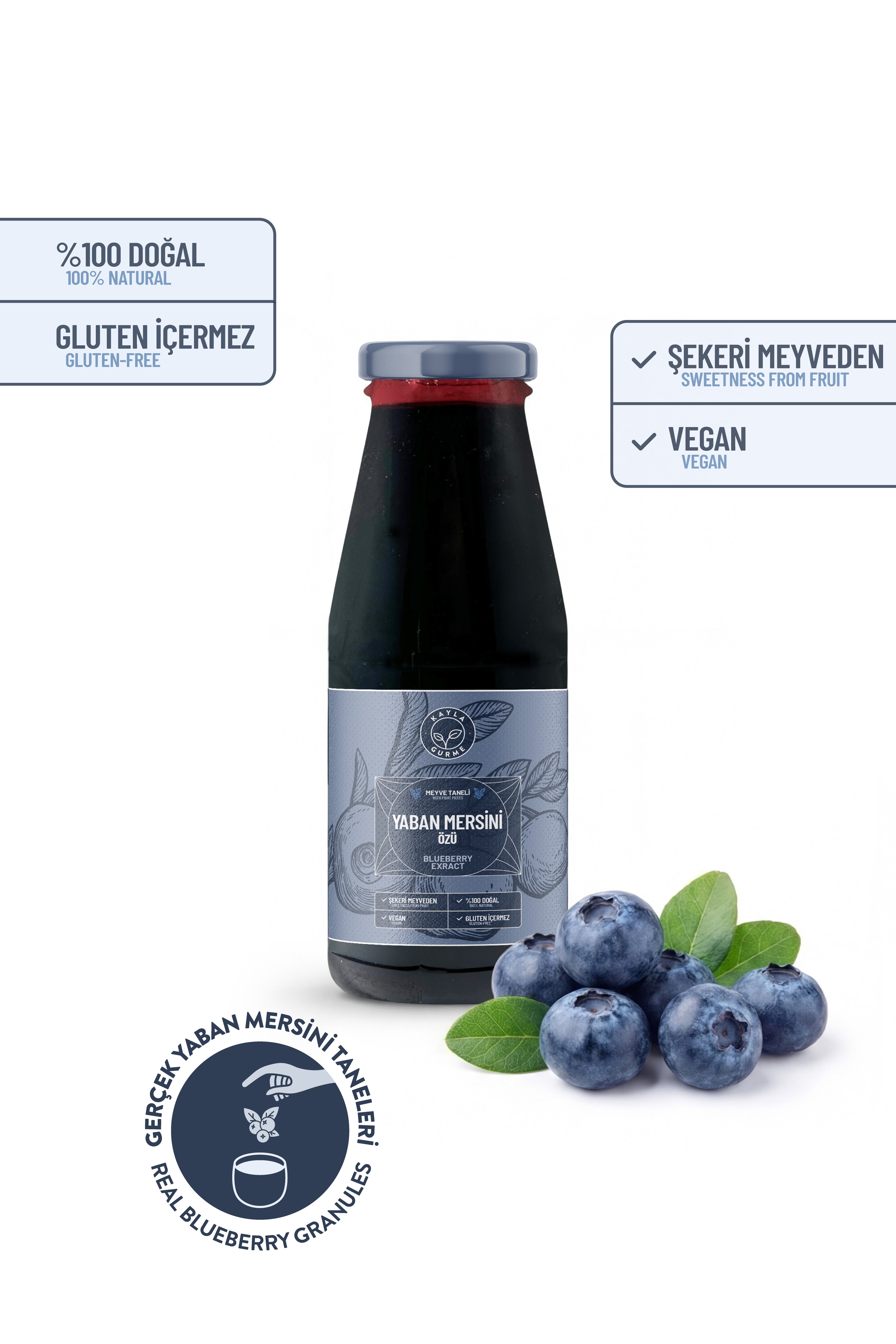 Yaban Mersini Özü 950 g | %40 Meyve Taneli | Kayla Gurme